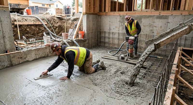 Basement Concrete Installation in Holly, MI
