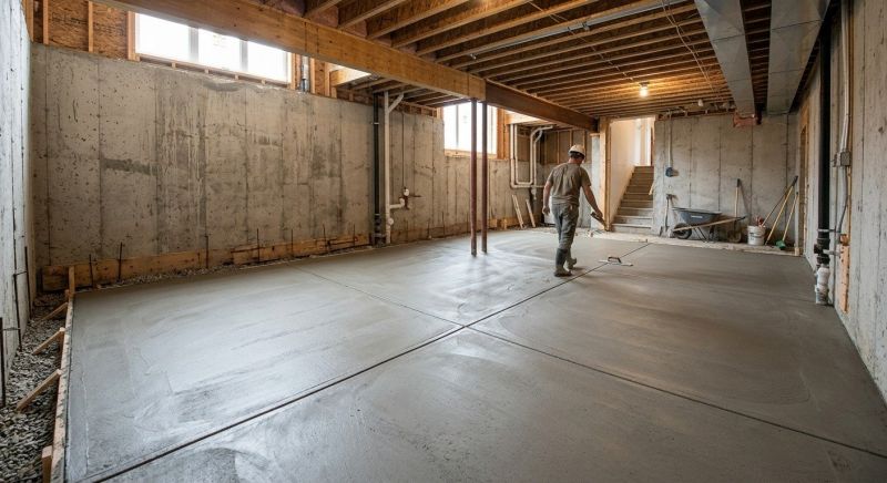 Basement Concrete Installation in Pinckney, MI
