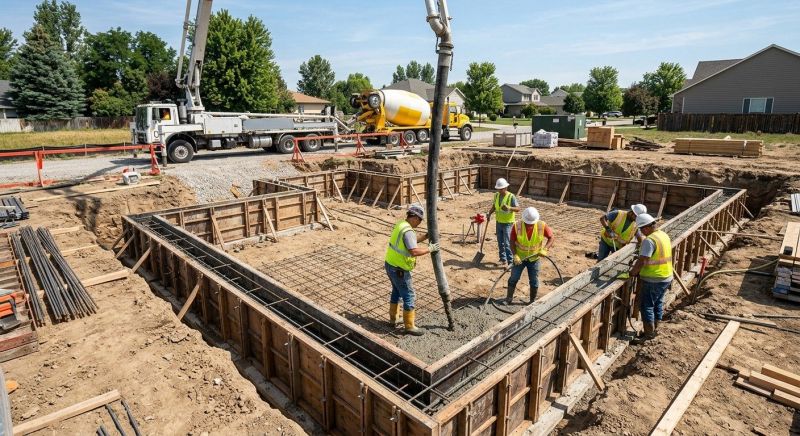 Cement Foundation Installation in Howell, MI