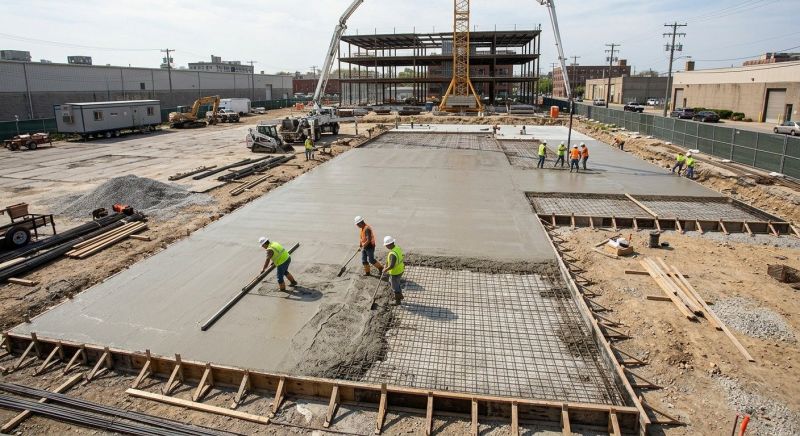 Commercial Slab Construction in Highland, MI