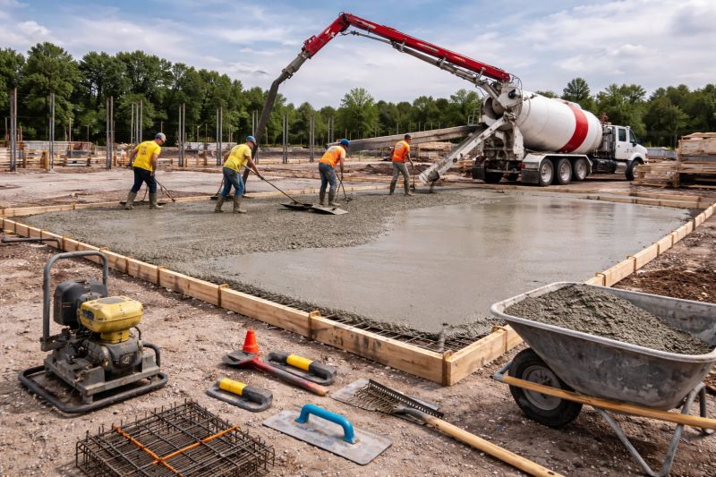 Commercial Slab Construction in Milford, MI