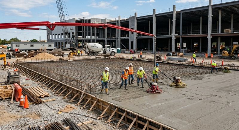 Commercial Slab Installation in Commerce Township, MI