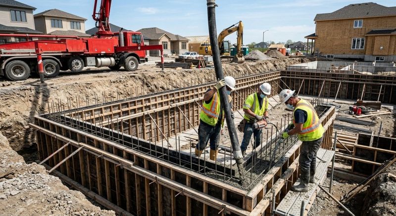 Foundation Pouring in Howell, MI