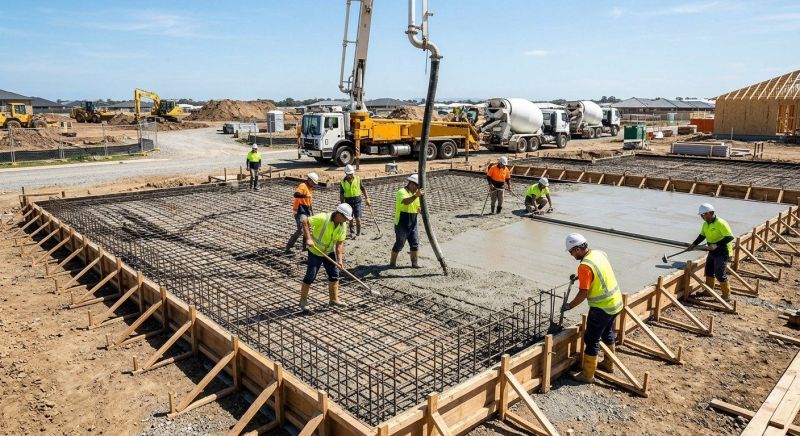 Foundation Slab Construction in Howell, MI