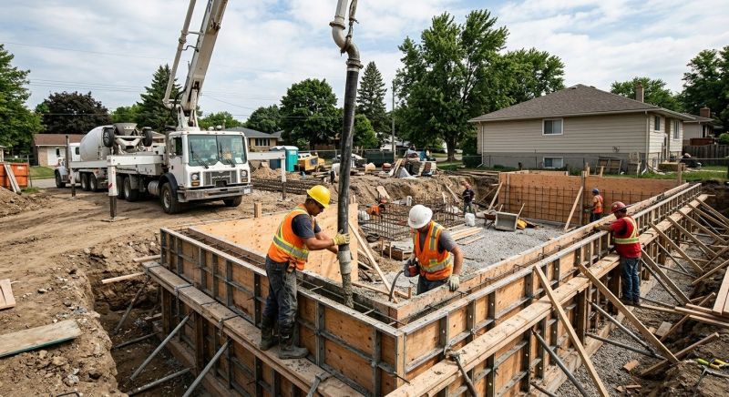 Foundation Wall Pouring in Fowlerville, MI